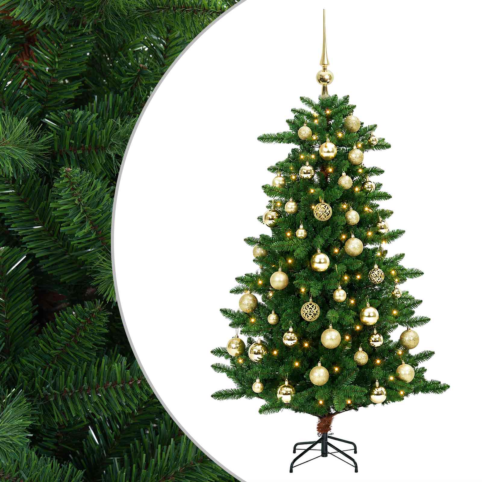 Artificial Christmas Tree with Bauble 150 cm 150 LED-i