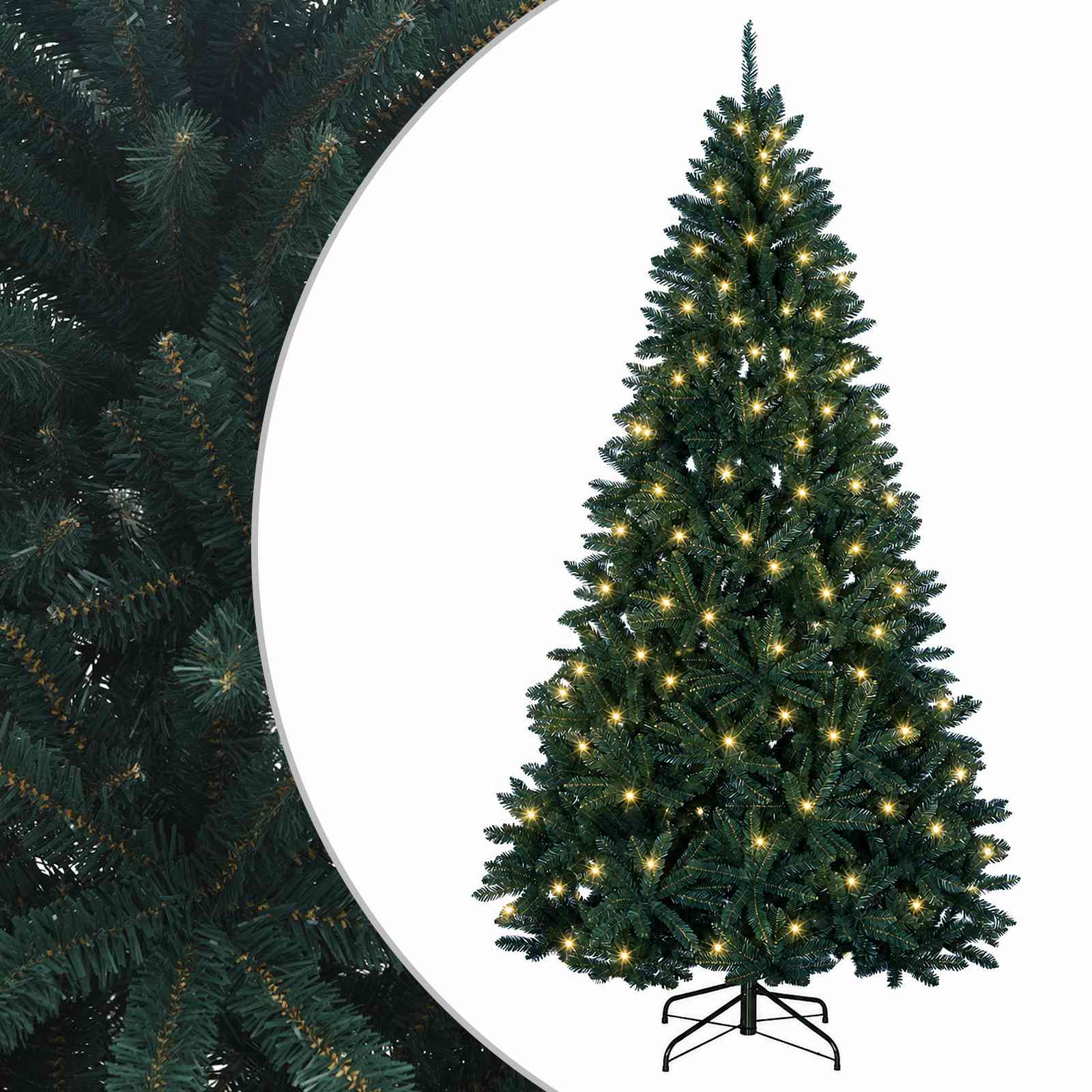 Hingedega tumeroheline kunstkuusk 300 cm 600 LED-i Soe valge