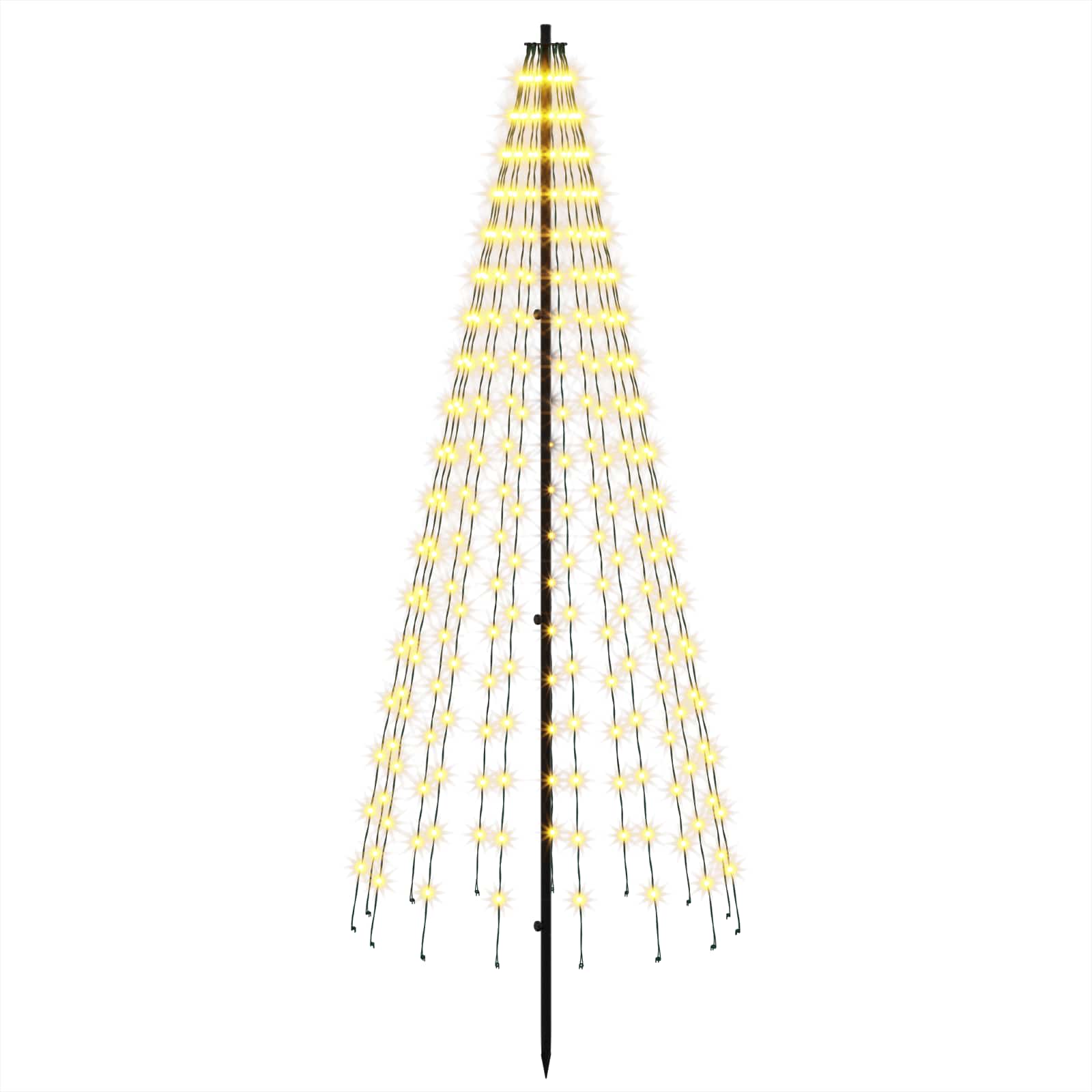 LED jõulupuu 165 cm 270 LED-i Soe valge Raud Must