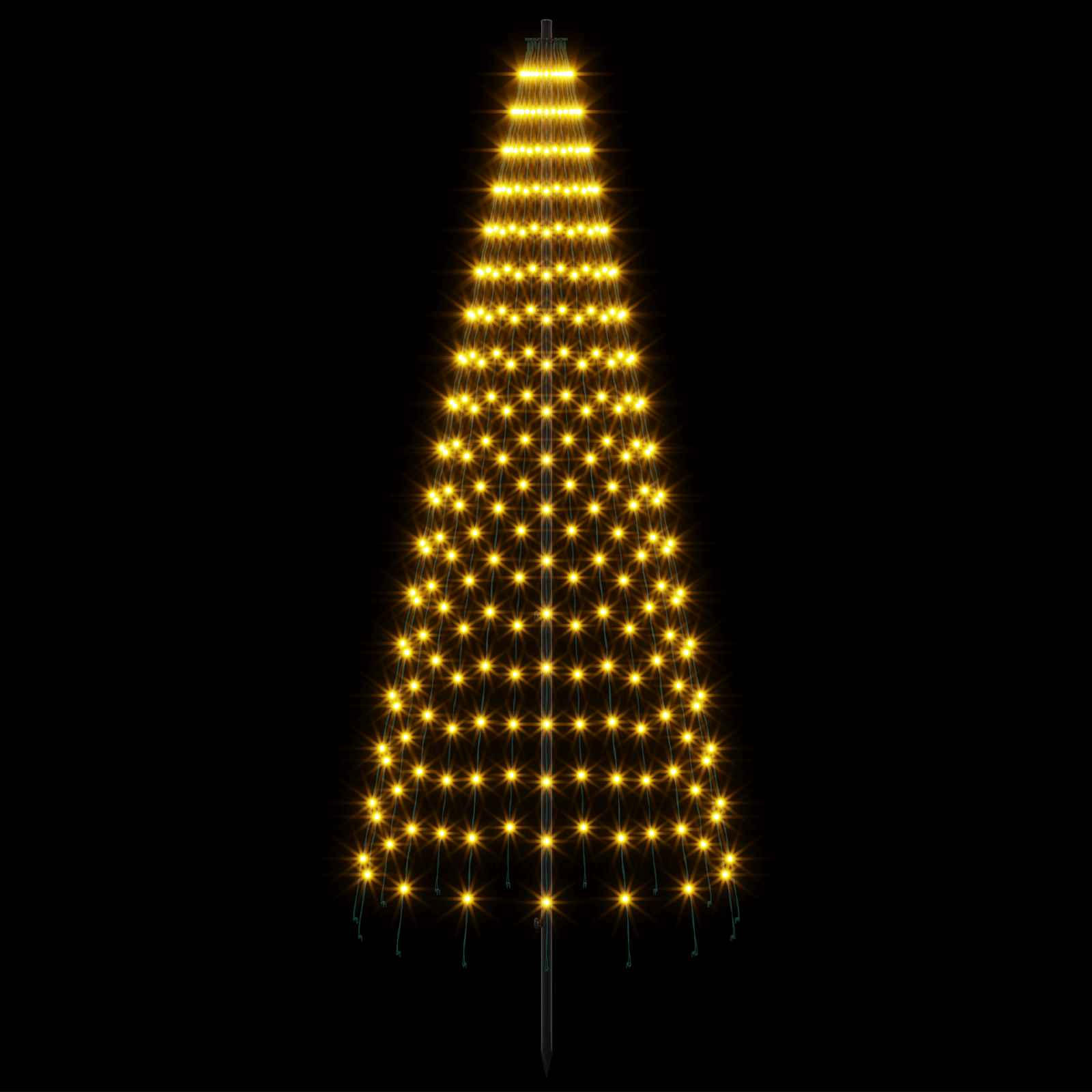 LED jõulupuu 165 cm 270 LED-i Soe valge Raud Must