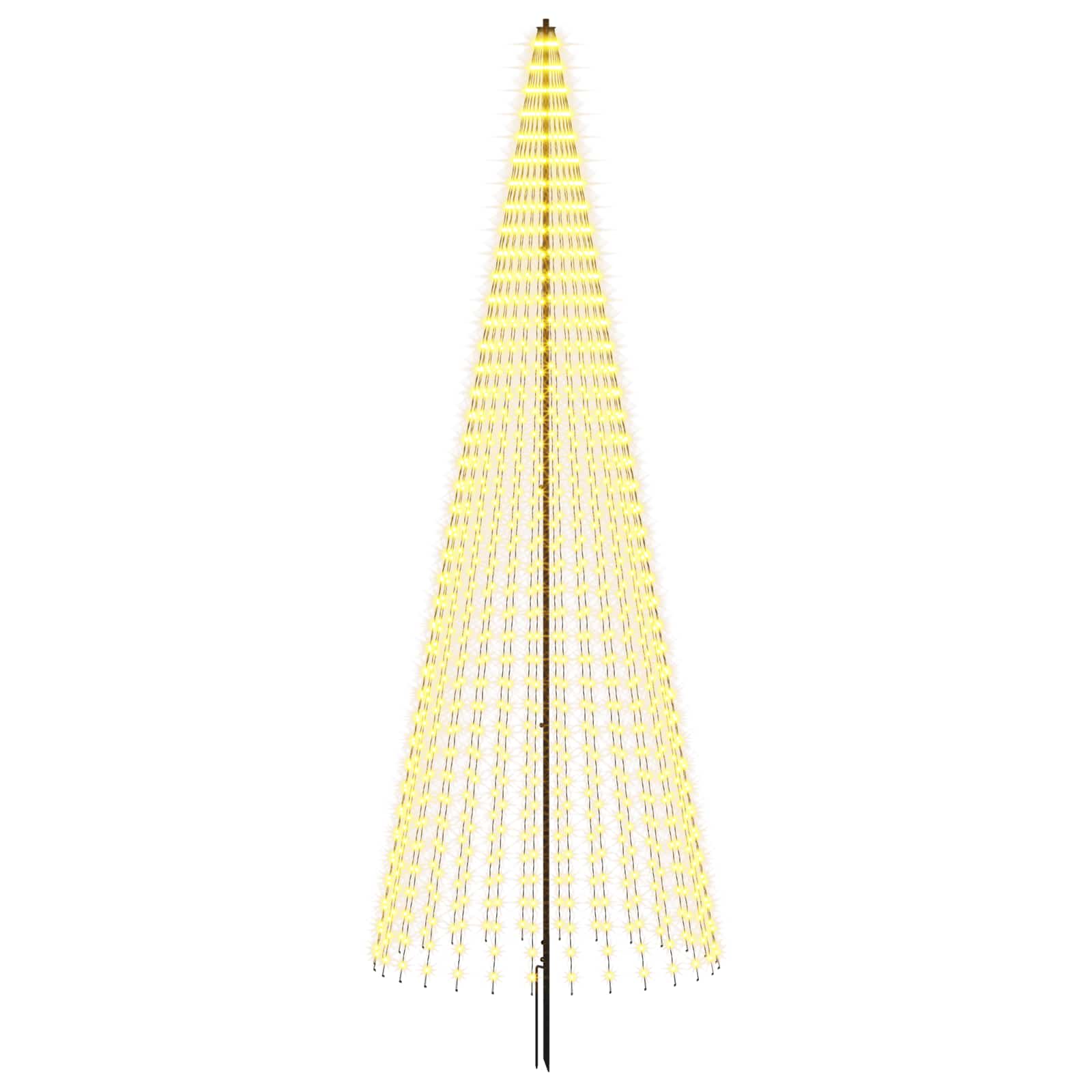 LED jõulupuu 385 cm 1148 LED-i Soe valge Raud Must