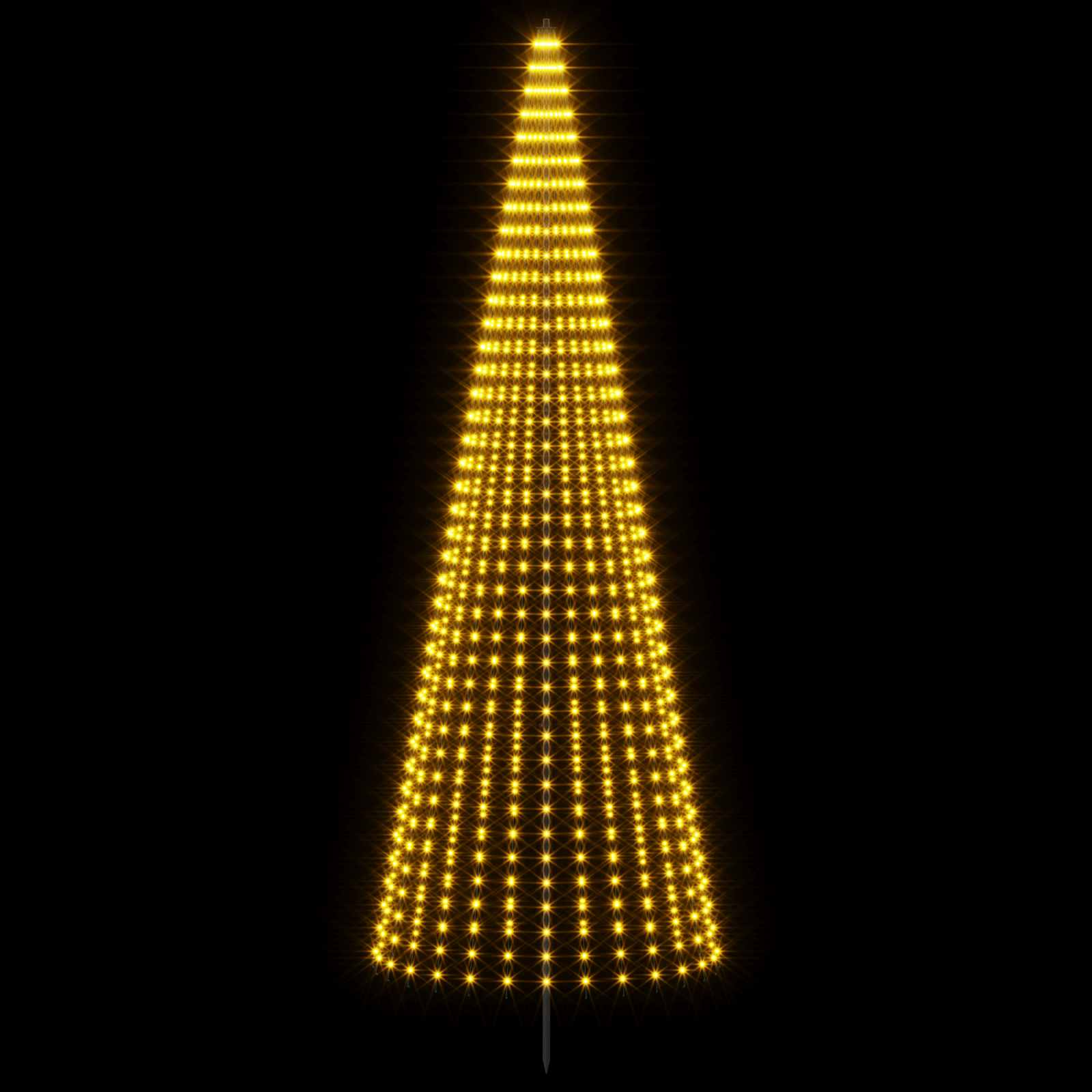LED jõulupuu 385 cm 1148 LED-i Soe valge Raud Must