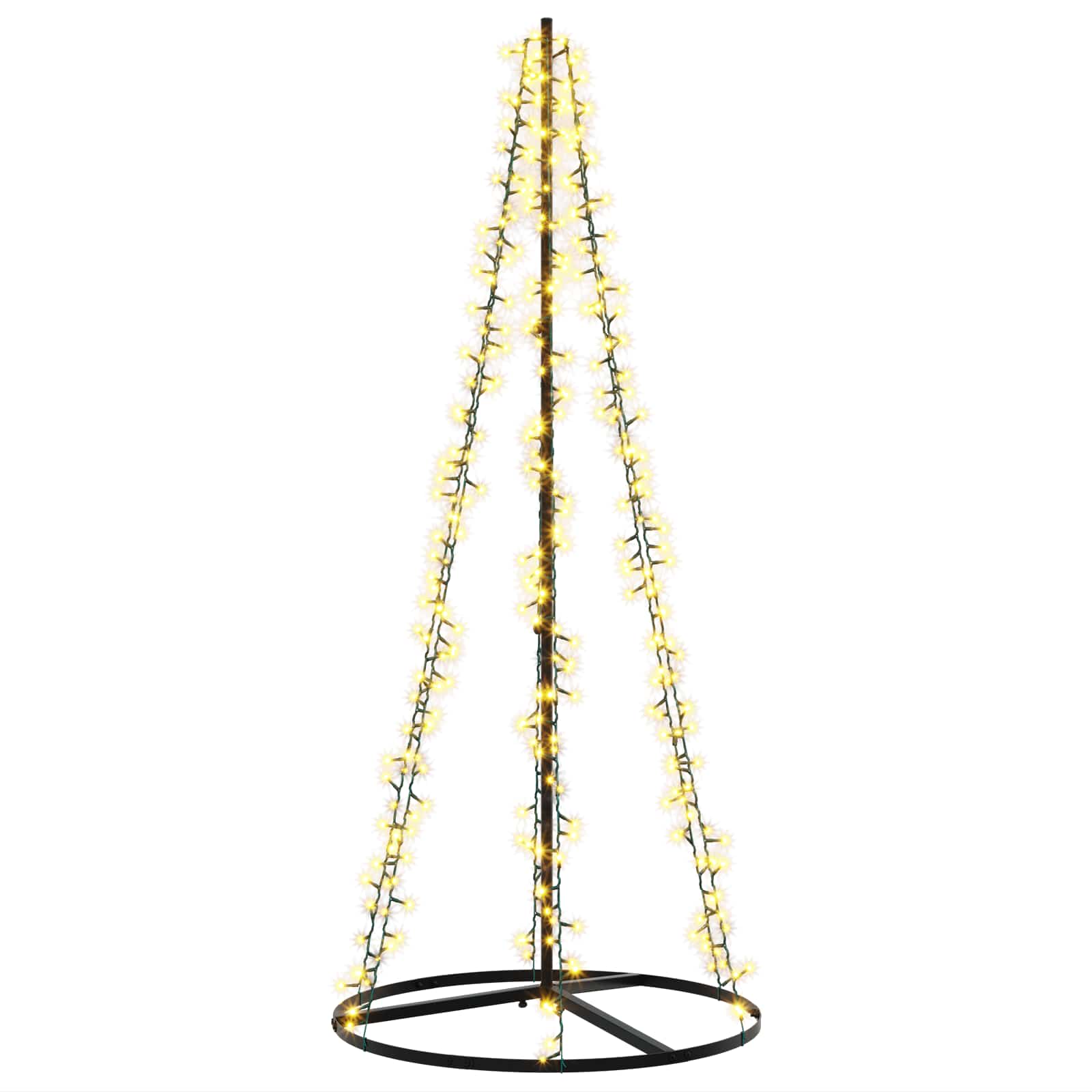 LED jõulupuu 165 cm 540 LED-i Soe valge Teras Must