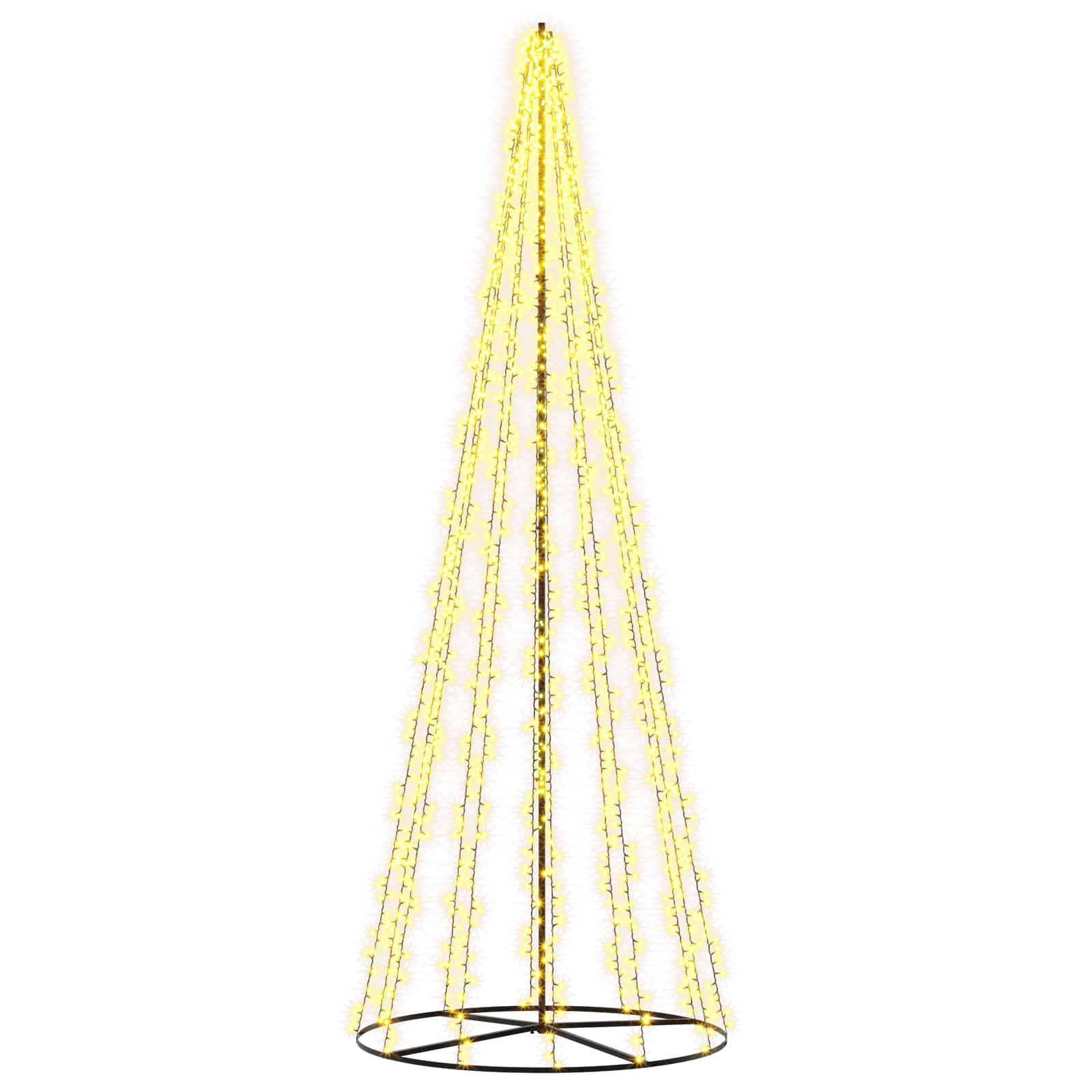 LED jõulupuu 385 cm 2460 LED-i Soe valge Teras Must