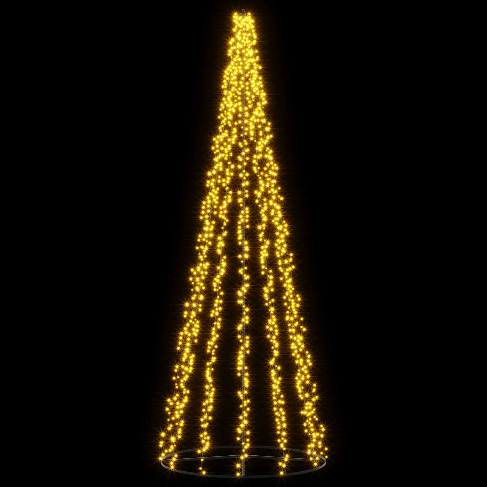 LED jõulupuu 385 cm 2460 LED-i Soe valge Teras Must
