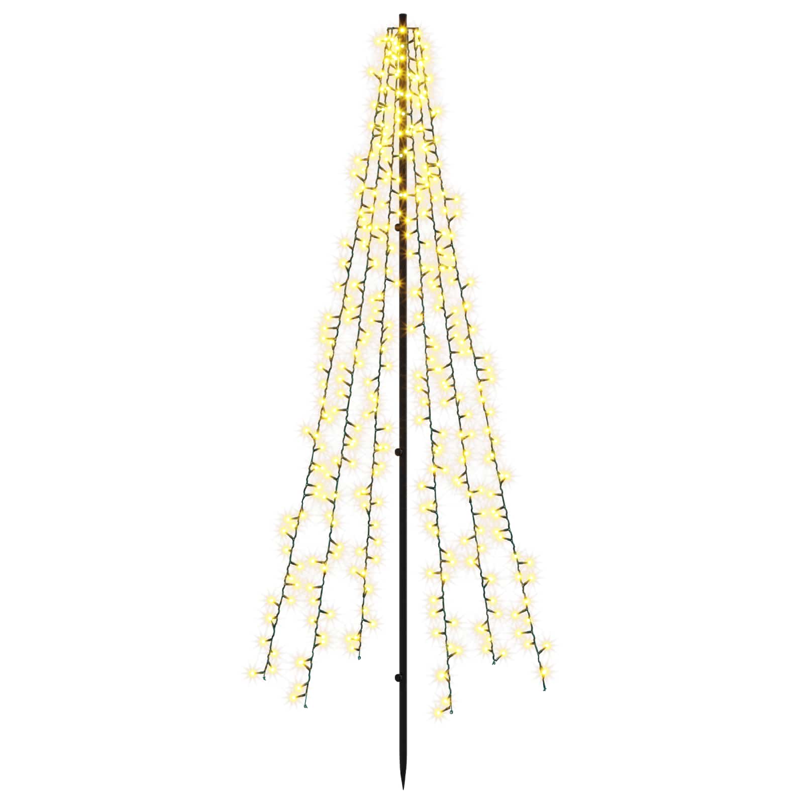 LED jõulupuu 165 cm 540 LED-i Soe valge Teras Must