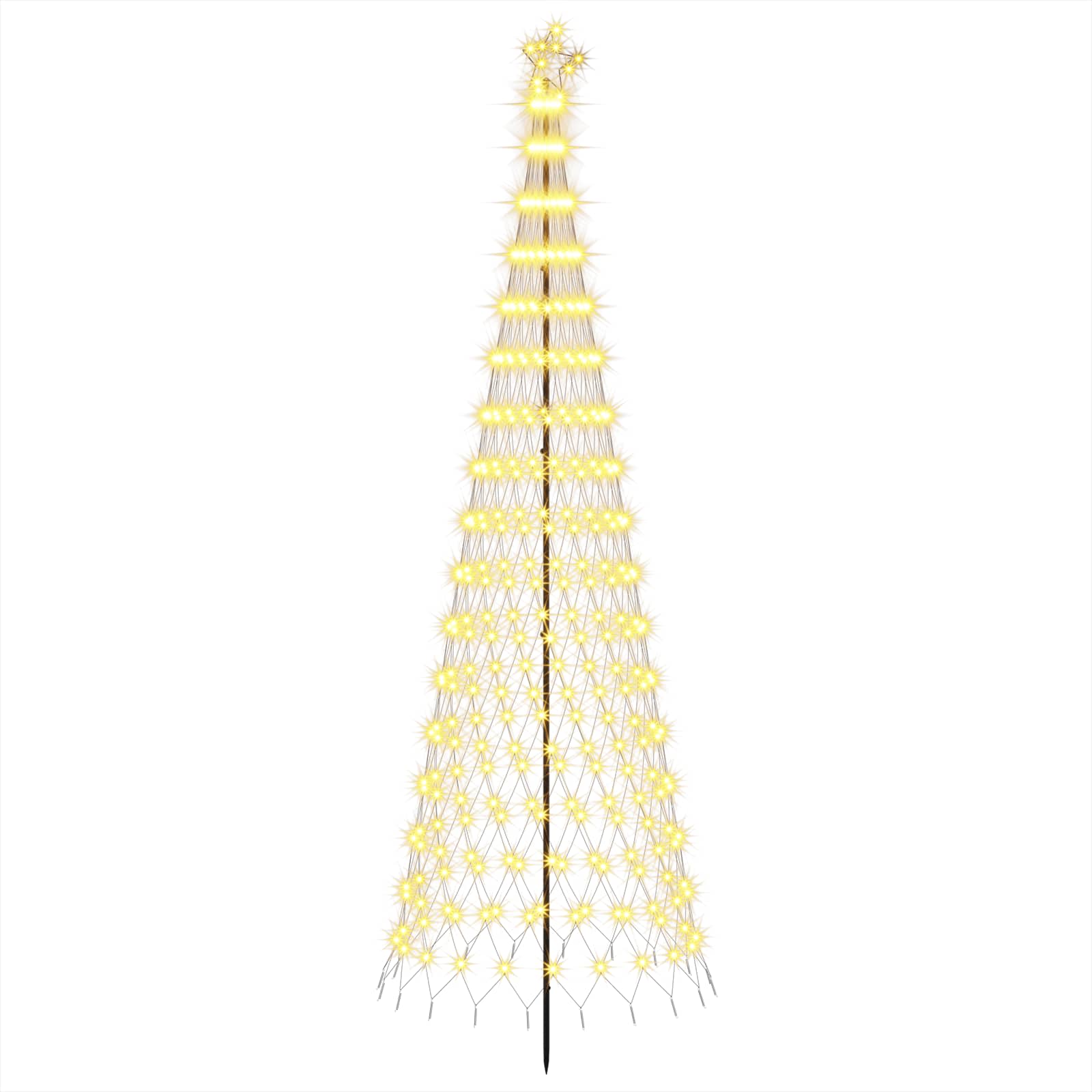 LED jõulupuu 300 cm 350 LED-i Soe valge Raud Must