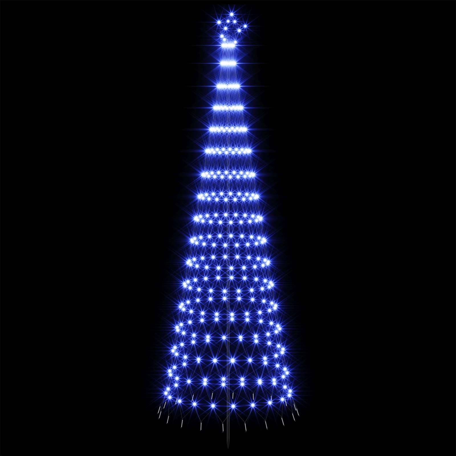 LED jõulupuu 300 cm 350 LED-i Sinine Raud Must