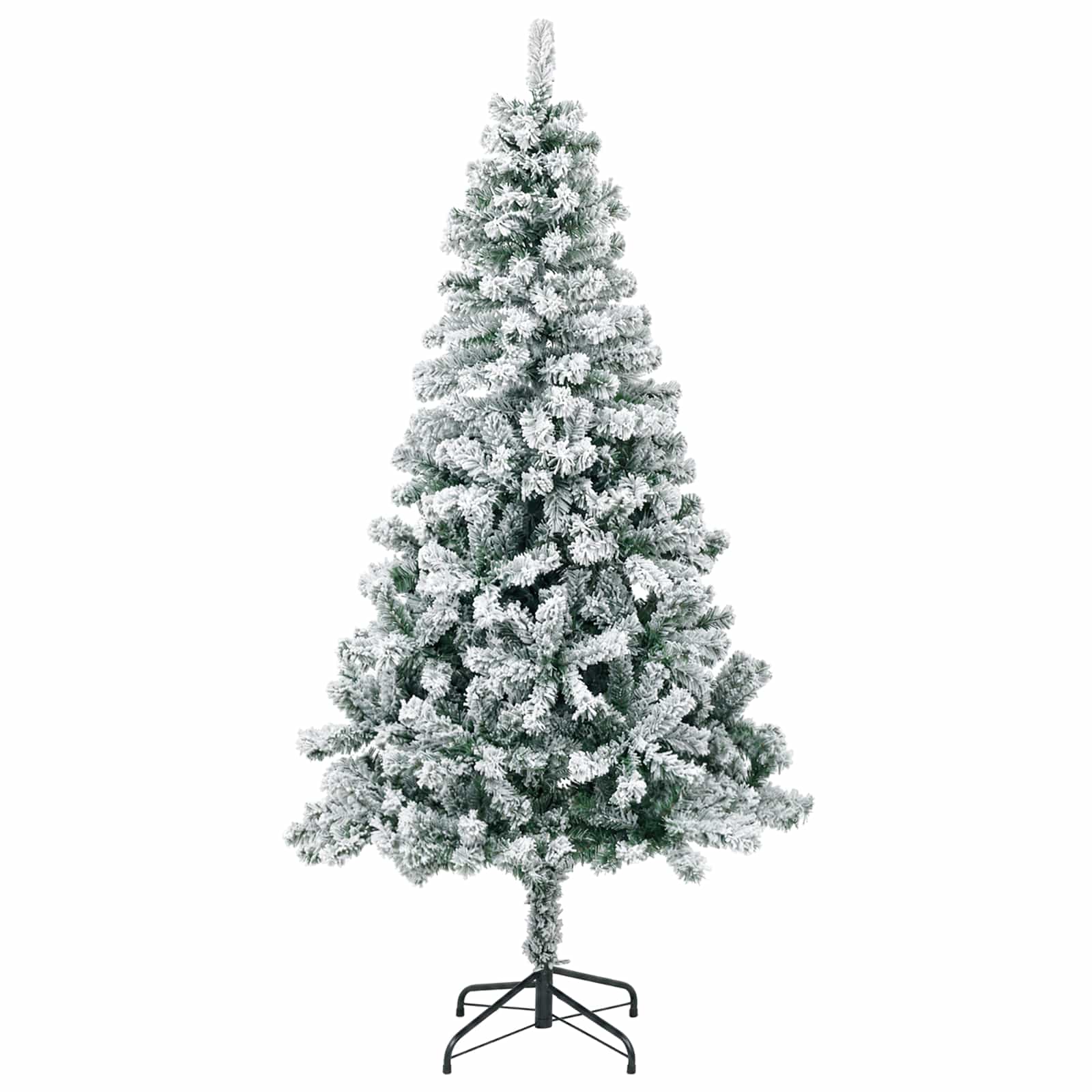 Tehisjõulupuu 120 cm PVC ja teras Roheline ja Valge