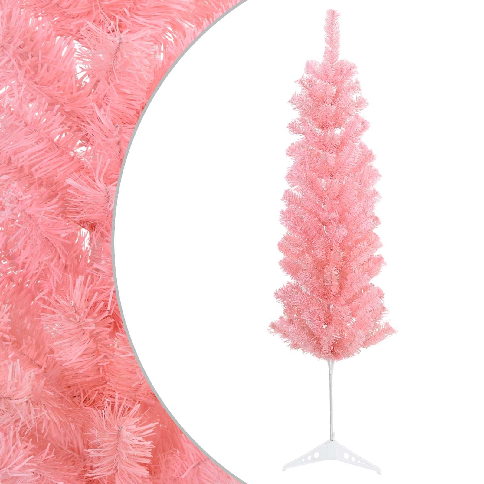 Kunstlik õhuke jõulukuusk 120 cm PVC ja teras Roosa
