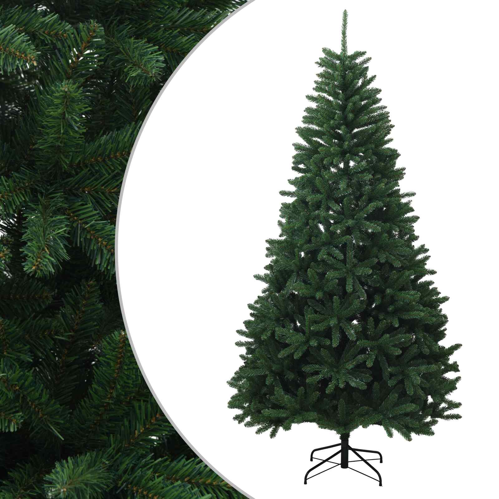 Kunstlik kokkupandav jõulupuu 240 cm PVC Keskmine roheline