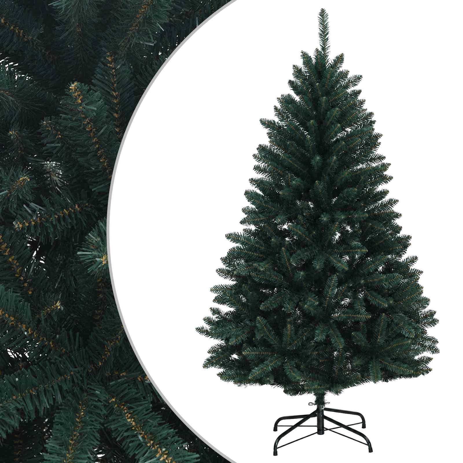 Kunstlik kokkupandav jõulupuu 180 cm PVC Tumeroheline