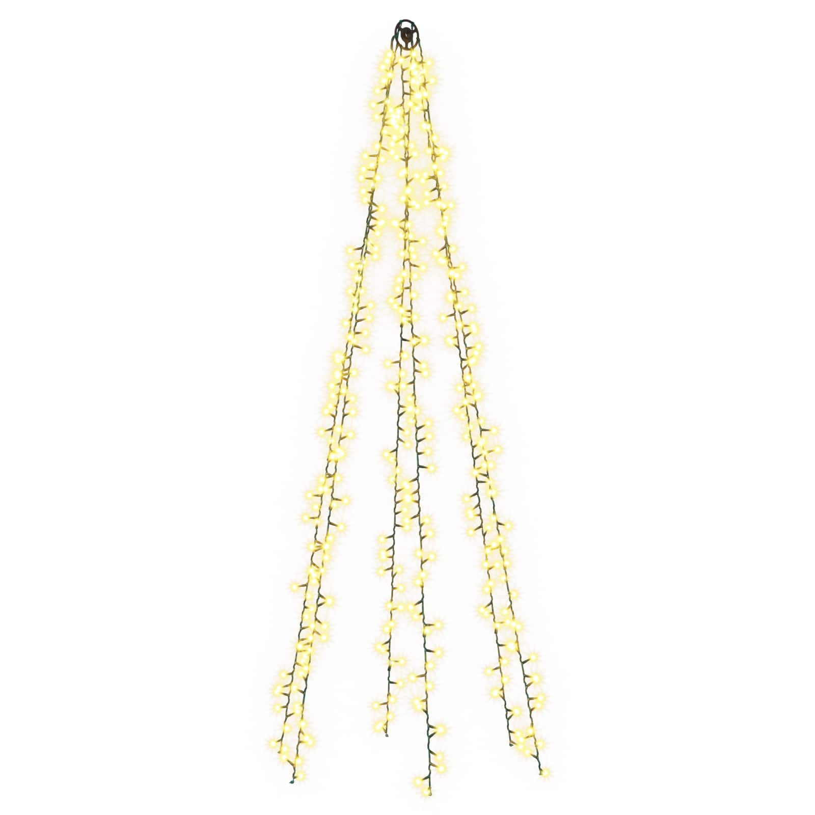 6 LEDiga jõulupuu tuled 540 LED-i Soe valge Ø 70 x 180 cm