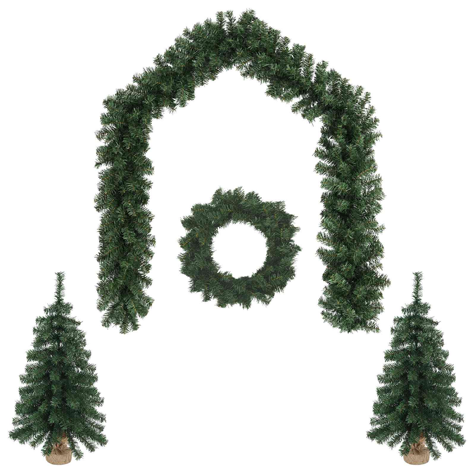 Mini jõulupuu komplekt 60 cm PVC Roheline