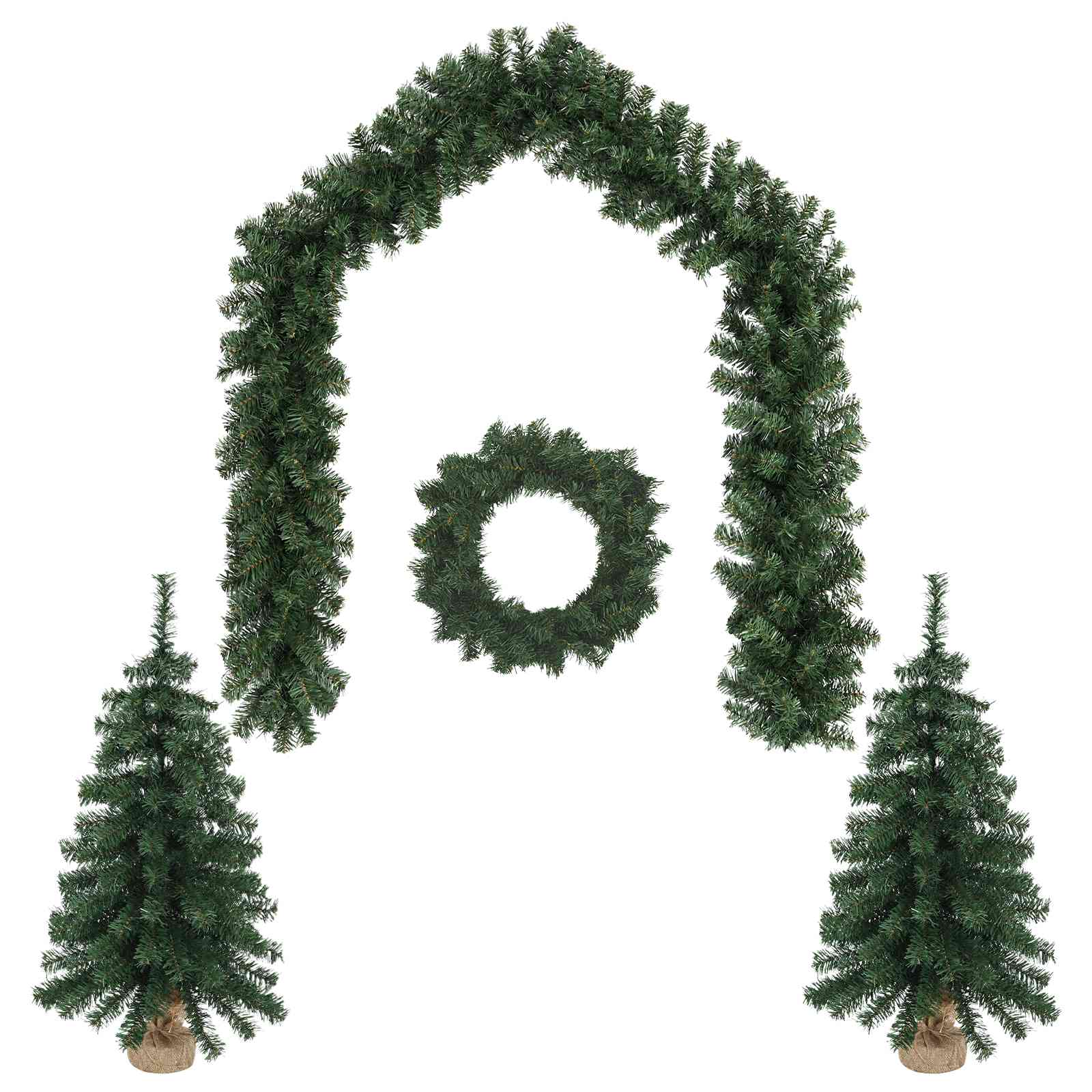 Mini jõulupuu komplekt 90 cm PVC Roheline