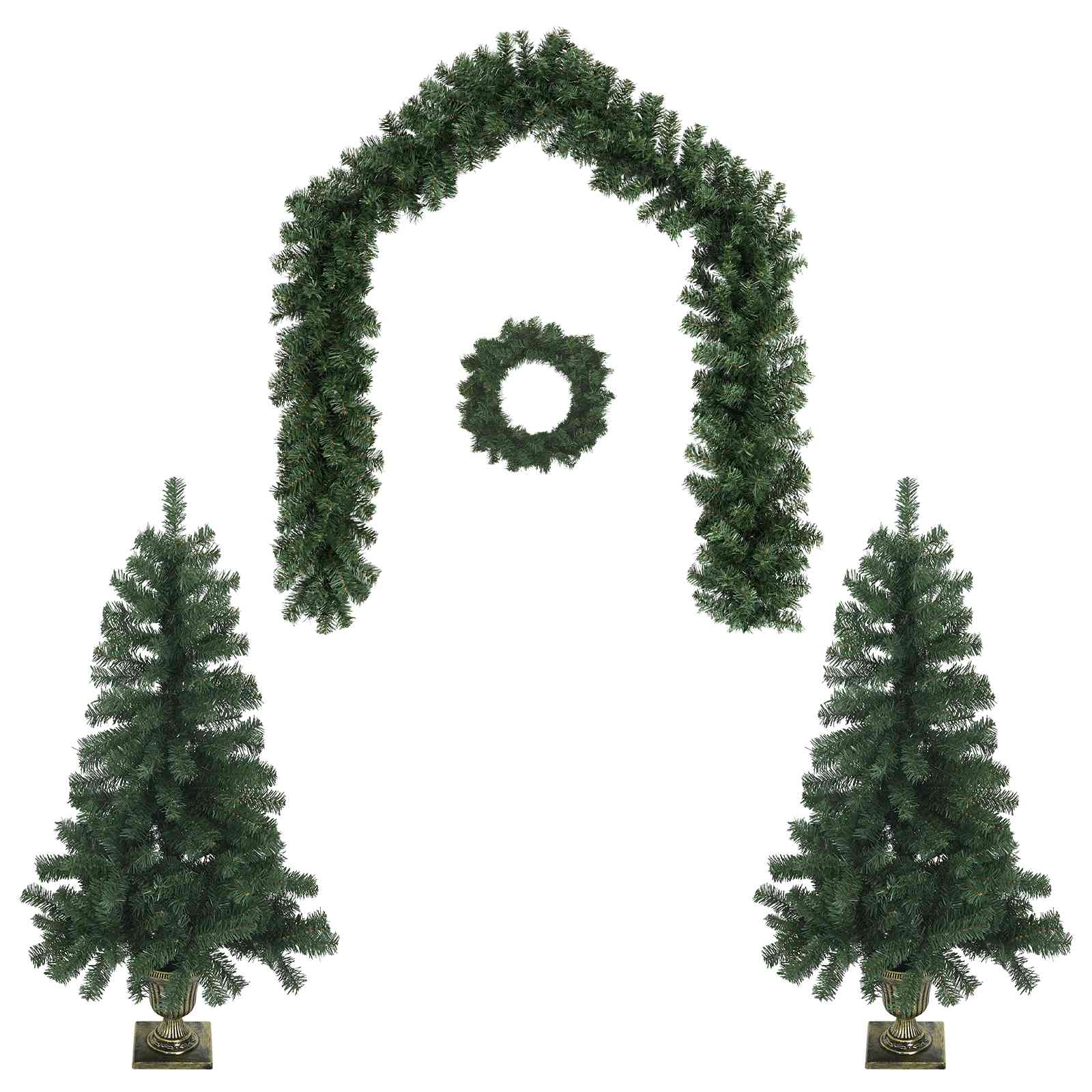 Mini jõulupuu komplekt 120 cm PVC Roheline