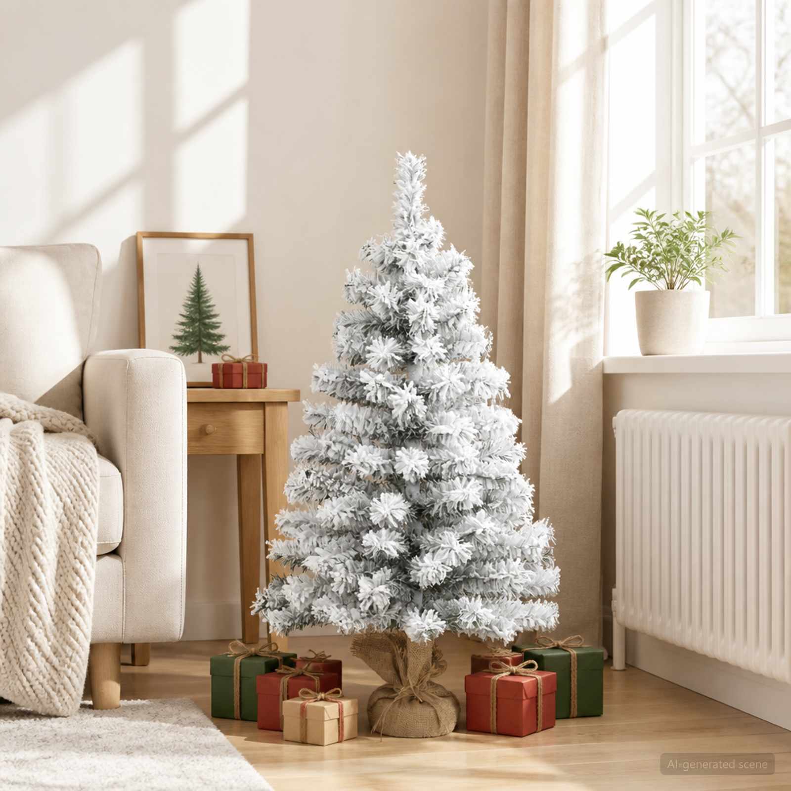 Mini lumine jõulukuusk 90 cm PVC Roheline ja Valge