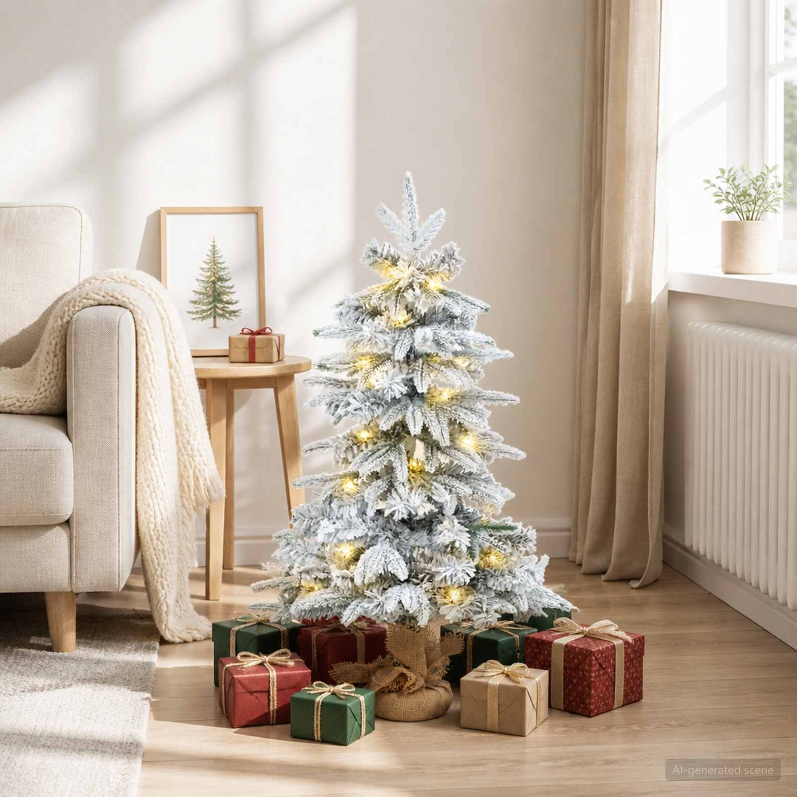 Lumega kaetud mini-jõulupuu 90 cm 50 LED-i Soe valge PVC ja PE