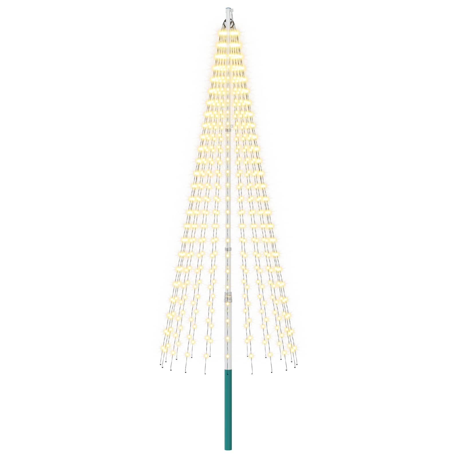 Jõulupuu valgusti koos vaiade ja lipuvardaga 250 cm 500 LED-i