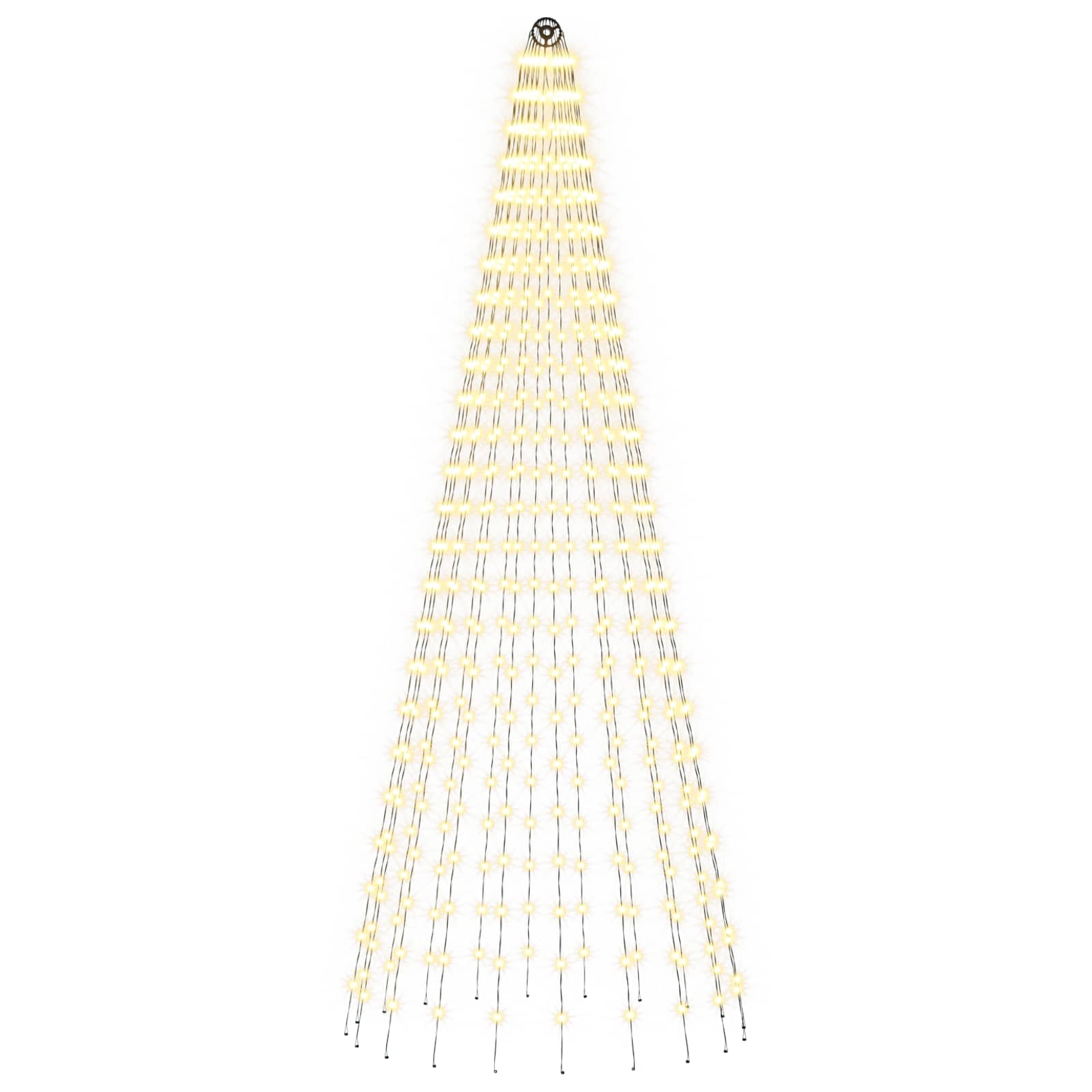 Jõulupuu valgusti koos vaiade ja lipuvardaga 250 cm 500 LED-i