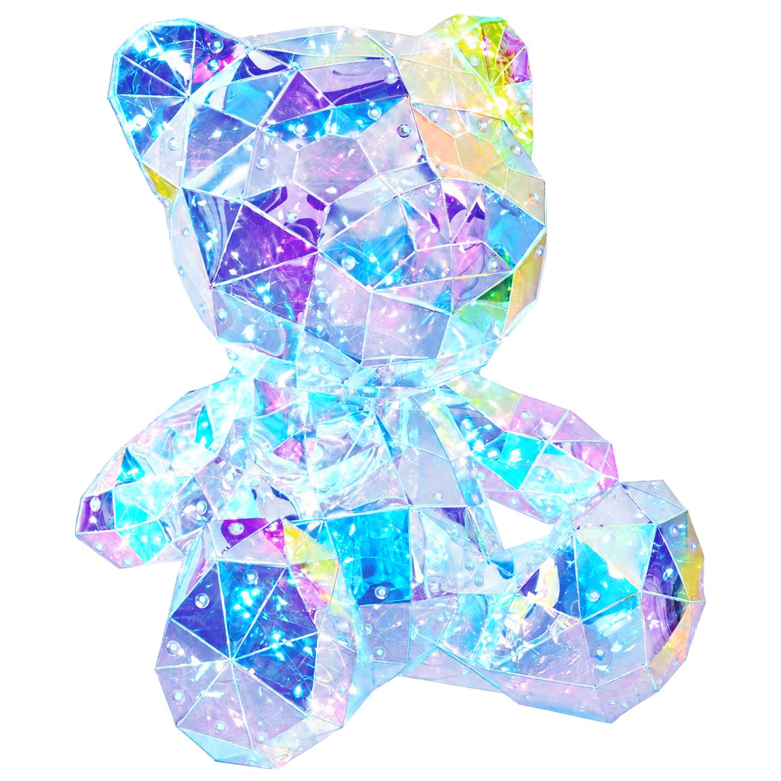 Prismaatiline sillerdav LED-karu Mitmevärviline 32 x 28 x 38 cm