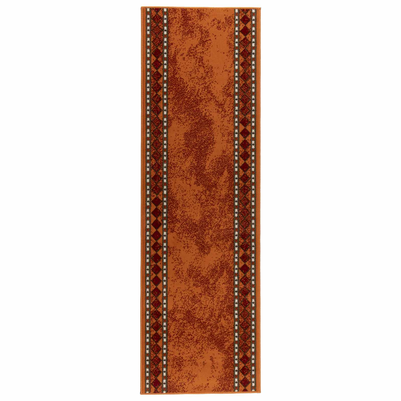 Jooksurug FLORNES Kootud Oranž Teemandid 67 x 150 cm PP 7 mm