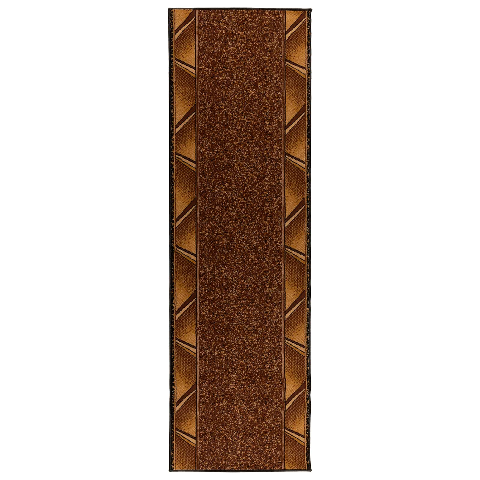 Jooksurug FLORNES Kootud Pruun Zigzag 67 x 300 cm PP 7 mm