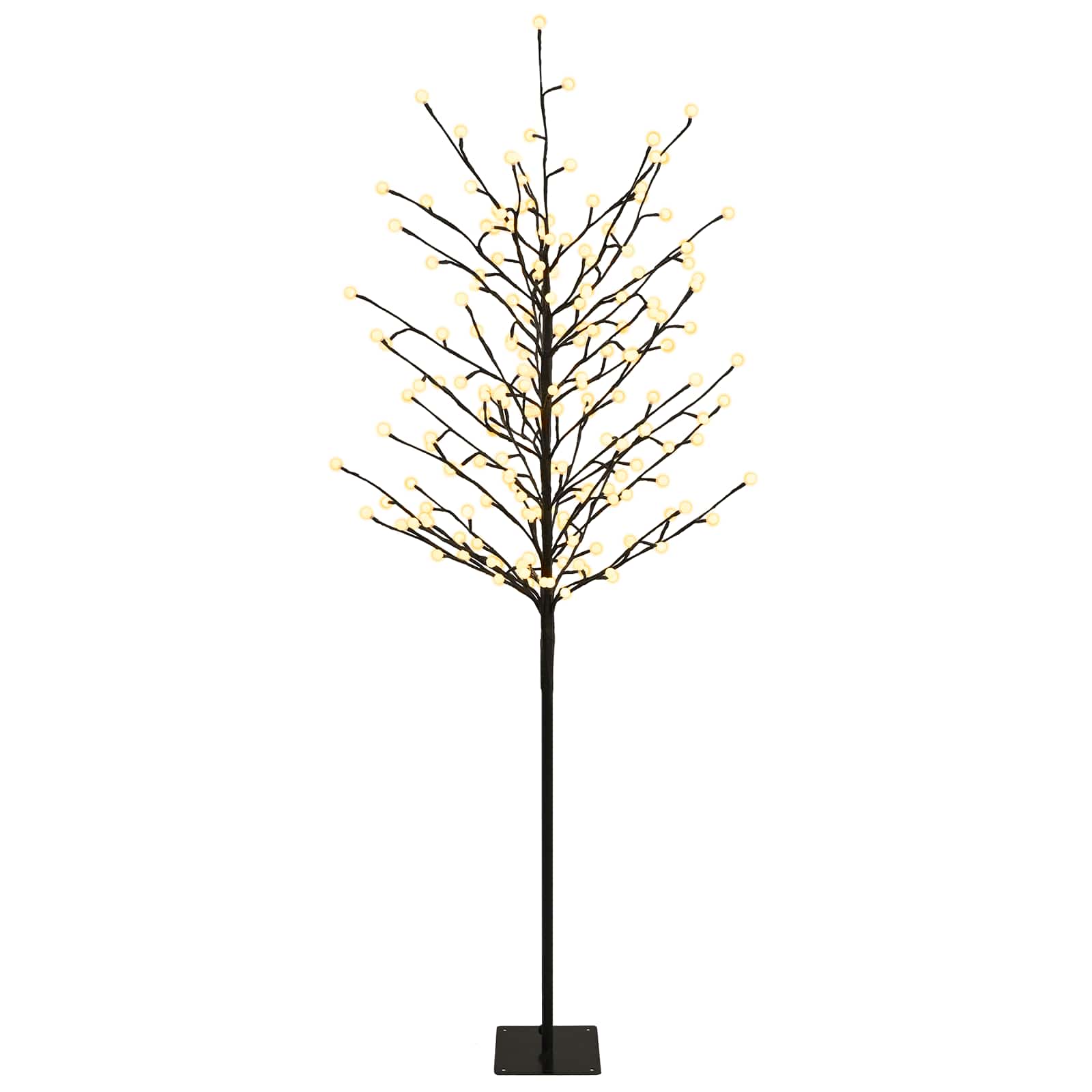 LED-pallidega jõulupuu Must 18 x 18 x 150 cm Teras 185 LED-i
