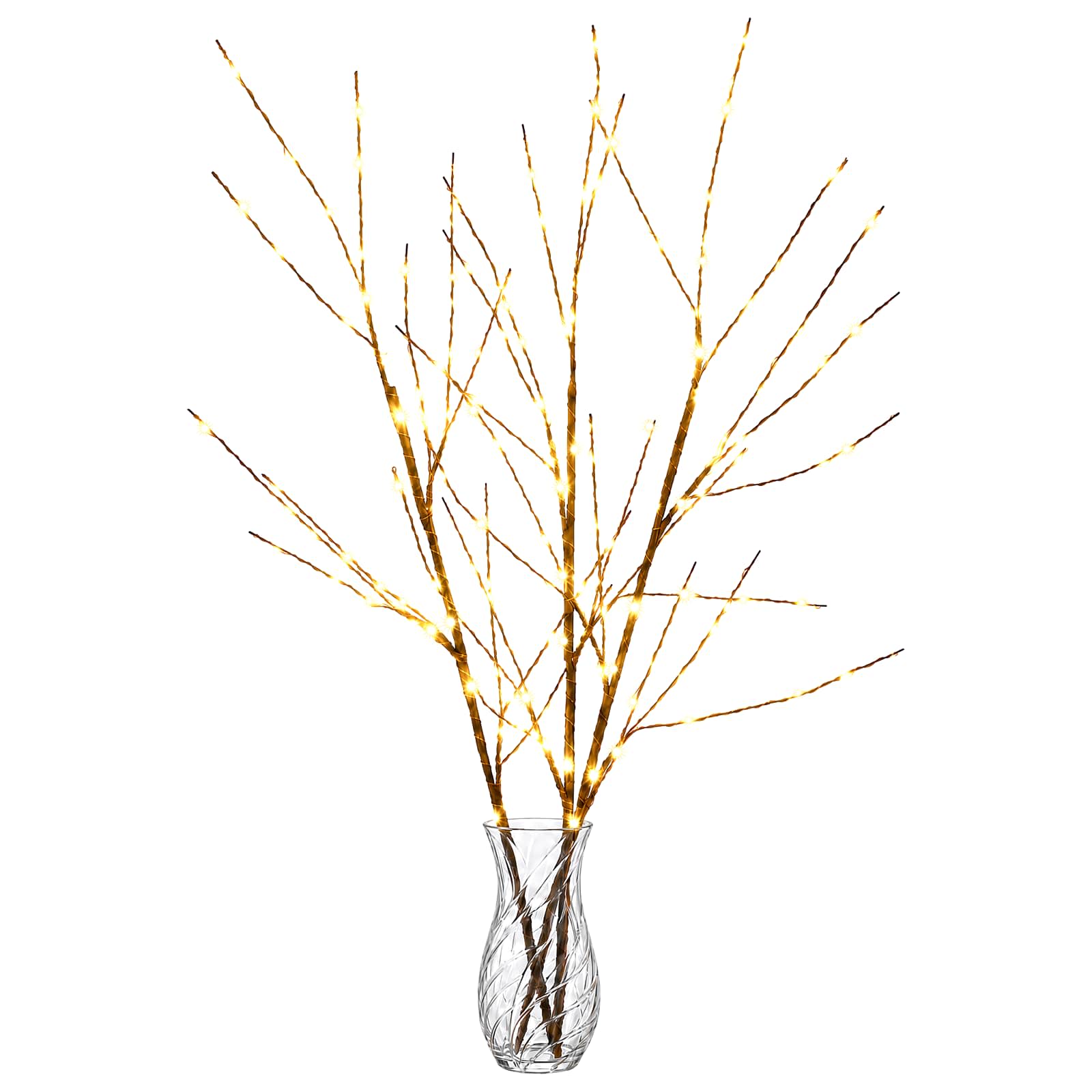 LED-vaskokstega jõulukaunistus 3 tk Pruun 62 cm Teras 165 LED-i
