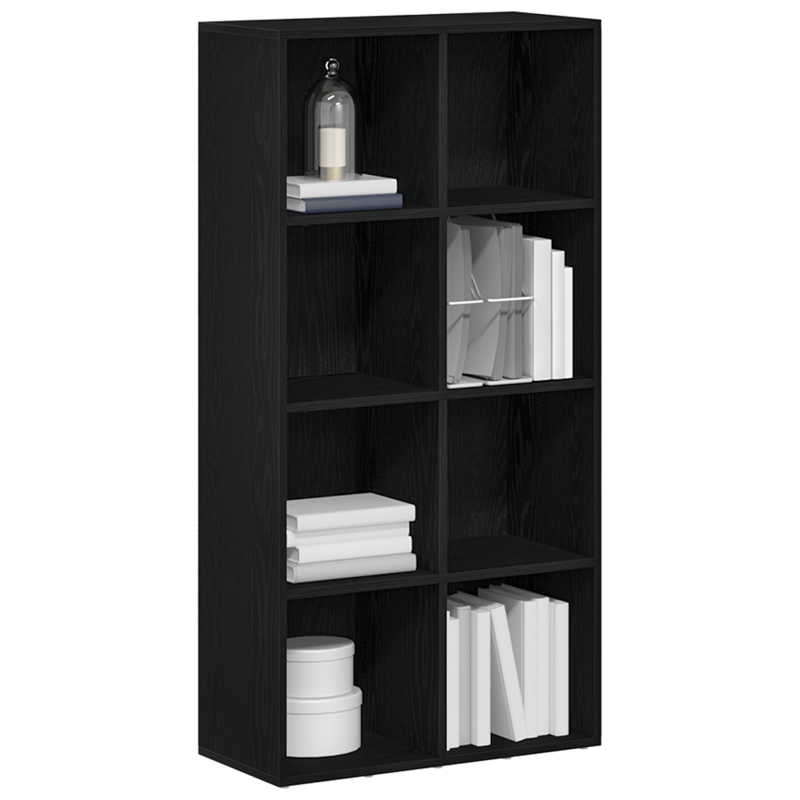 Raamaturiiul must tamm 66x30x130 cm töödeldud puit