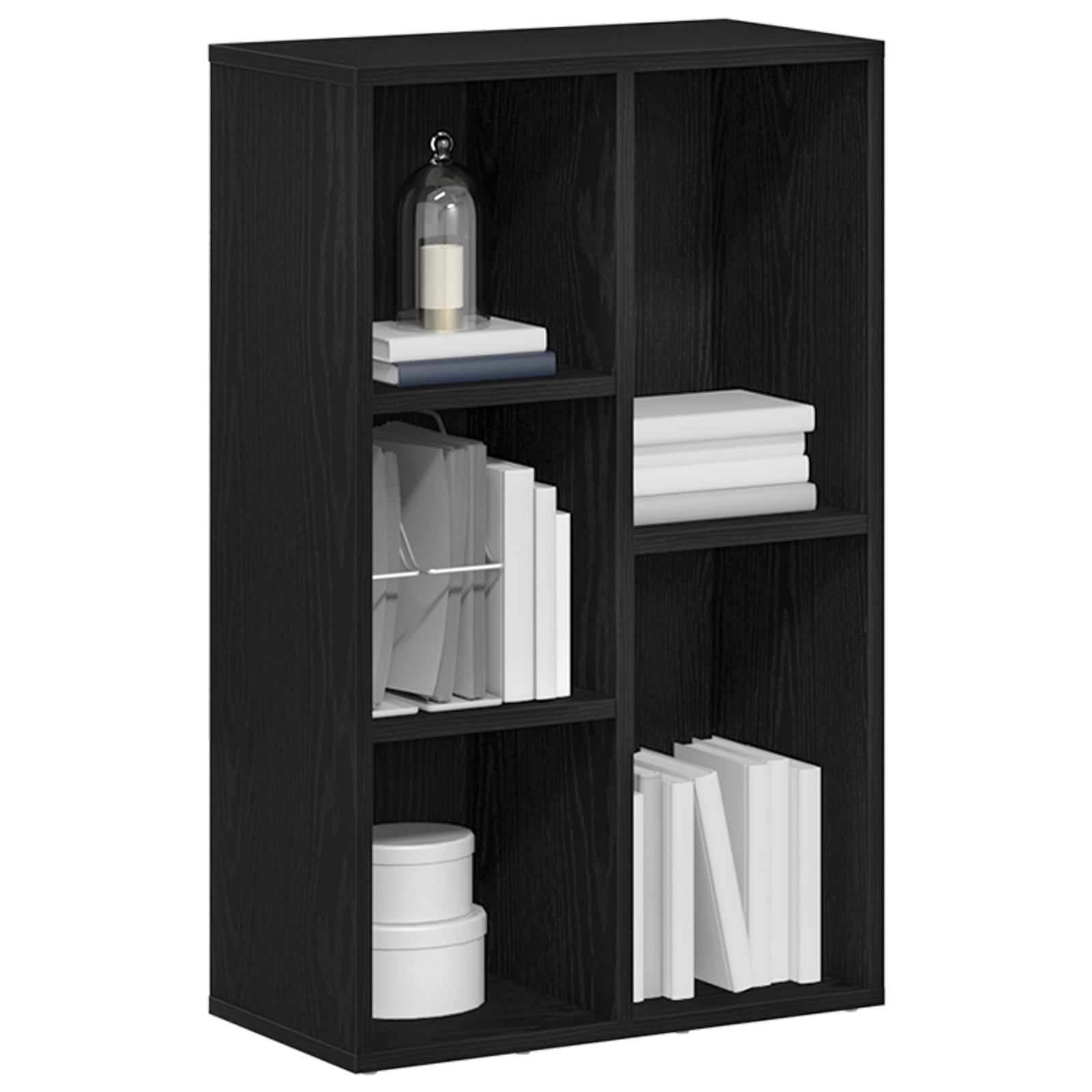 Raamaturiiul must tamm 50 x 25 x 80 cm töödeldud puit
