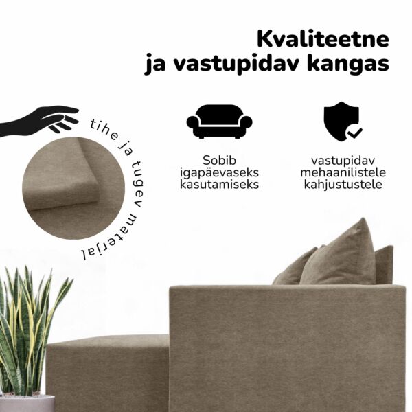 Nurgadiivanvoodi lauakese ja tumbadega ST COMBO